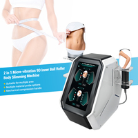 Tragbares Fettentfernungs-Rollermassagegerät 360° Rotierender Innenkugelroller Vakuumroller-Maschine mit Zwei Griffen
