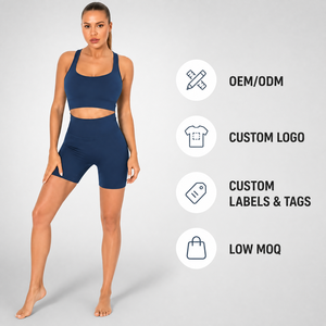 Nouvelle collection été 2026 : Ensembles de shorts de sport en laine pour femme, au-dessus du genou, avec imprimé numérique et décoration plissée - Product Image 3