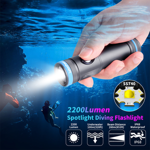 <span class=keywords><strong>Torcia</strong></span> Subacquea Ricaricabile da 2200 Lumen Impermeabile per Immersioni fino a 100 Metri - Product Image 6