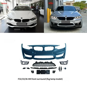 Hot Performance Upgrade Exhaust Pipe Spoiler Front and Rear Car Bumpers Body Kit for BMW 4 Series F32/33/36/M4 - Product Image 2