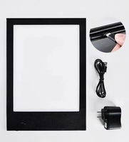 Porte-menu en cuir LED A4 durable pour bar et boîte de nuit, 4 vues, 3 panneaux, rétroéclairé, porte-menu lumineux, fournitures de restaurant