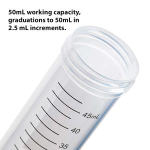 Tubo de centrífuga de 50 ml, azul, con tapa de rosca plana, estéril, graduado, para uso en laboratorio - Product Image 4