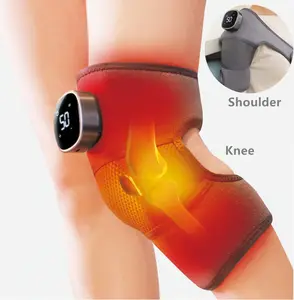 Vibrating Electric Knee Massager Pain Relief With Heat For Pain Relief 3 Modes Vibration And 60cm External Belt