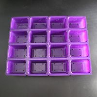 Plateau de semis rectangulaire en plastique durable et respirant à 12, 16 ou 18 alvéoles pour la culture de riz et de tabac, vente en gros