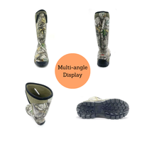Bottes de chasse en caoutchouc antidérapantes avec doublure en néoprène de 6 mm, imperméables et isolantes, 800 g, personnalisables OEM pour l'extérieur