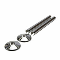 Housses de tuyaux de radiateur noir pour la maison Lot de 2 tuyaux de 200mm de long et 15mm pour chauffage central