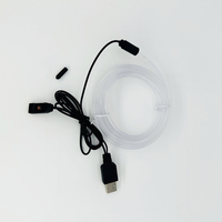 Bandes LED RGB 1M 2M 3M 4M 5M, flexibles, à fibres optiques, pour la décoration intérieure de voiture, contrôle par application, néon ambiant, lampe décorative invisible