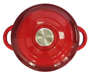 Casserole <span class=keywords><strong>en</strong></span> <span class=keywords><strong>fonte</strong></span> émaillée avec couvercle, logo personnalisé - Product Image 4