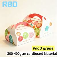 Boîtes d'emballage en papier triangulaires personnalisées avec logo, boîtes à gâteaux blanches de Noël en vrac, boîte à tranches de gâteau glacé avec couvercle transparent