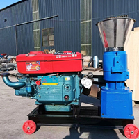 Nouvelle machine à granulés à matrice plate robuste pour diesel, avec plaque de matrice remplaçable, équipement de fabrication d'aliments pour animaux d'élevage extérieur de haute performance