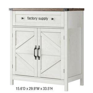 Aparador de buffet de madera blanca de granja barato con cajón para Cocina - Product Image 2