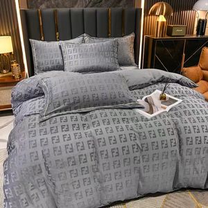 Ensemble de <span class=keywords><strong>housse</strong></span> de couette et taies d'oreiller en velours cristal sculpté, lettres de luxe, <span class=keywords><strong>housse</strong></span> confortable et unie - Product Image 3