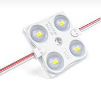 Module LED à injection 12V DC, étanche IP67, avec circuit imprimé en aluminium, 4 LED, 2W, 160-180 lumens, SMD 2835, lentille de rétroéclairage, certifié RoHS