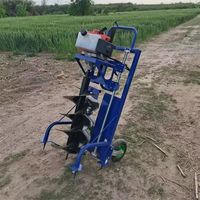 Tarière manuelle professionnelle chinoise à essence 4 temps pour trous de poteaux et sols