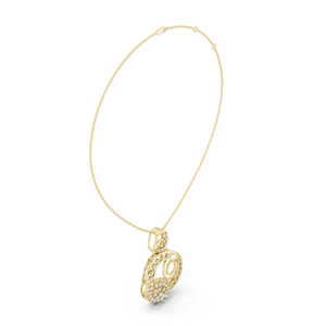 จี้เพชรทรงวงกลมสามวงสีโรสโกลด์ทันสมัย ทำจากทอง 14K และ 18K สำหรับผู้หญิง เหมาะสำหรับงานแต่งงาน งานครบรอบ และงานปาร์ตี้สไตล์ร่วมสมัย - Product Image 5