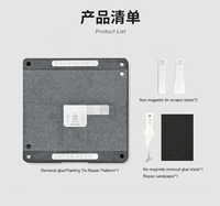 Amaoe Universal BGA Reballing Stencil Magnetic Base Ponsel Motherboard CPU IC Chip Planting Tin Fixture Garansi 1 Tahun