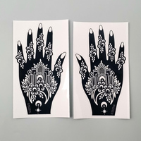 Pochoirs de tatouage temporaire au henné de haute qualité pour le corps, autocollants de doigts pour peinture artistique DIY, imperméables, non toxiques, de luxe, directement de l'usine