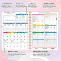 Planificateur de budget personnalisé, organisateur financier mensuel avec couverture en PP, style spirale, pour sublimation, vente en gros pour cadeau