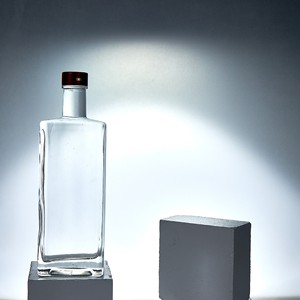 Vente flash, bouteille de brandy, <span class=keywords><strong>rhum</strong></span>, whisky en verre de haute qualité, carrée, française, 490 ml, 50 cl, avec bouchon à vis - Product Image 2