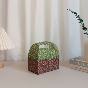 <span class=keywords><strong>Minecraft</strong></span> pixel phong cách Hộp Quà Tặng-Bên ủng hộ kẹo Túi giấy với sừng xử lý cho các sự kiện theo chủ đề trò chơi - Product Image 2