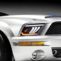 Ensemble de phares LED KGKB pour Ford Mustang 2005-2009, haute qualité, DRL dynamique 6000K, lentille de projecteur, clignotant séquentiel