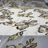 Fareastex prix de gros 100% soie Burnout velours changement progressif fait à la main tissé Jacquard soie velours tissu