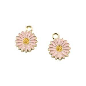 Ciondoli Portachiavi a Forma di Margherite Smaltate Carine, Ciondolo Girasole in Lega, Charm Fai da Te per Creazione Gioielli, per Collane, Bracciali e <span class=keywords><strong>Orecchini</strong></span> da Donna - Product Image 5