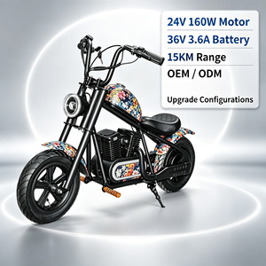Moto électrique pour enfants en gros d'usine, mini <span class=keywords><strong>chopper</strong></span> 24V style <span class=keywords><strong>Harley</strong></span> avec pneus larges de 12 pouces, cadeau idéal pour les enfants - Product Image 4