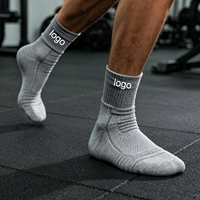 Chaussettes avec logo personnalisé, taille et couleur personnalisées, emballage personnalisé |   Chaussettes de sport absorbant les chocs, anti-ampoules, à séchage rapide, pour l'entraînement, le jogging, le crossfit