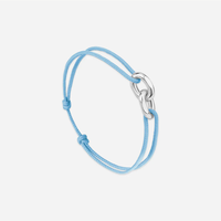 Bracelet en corde tressée avec breloque cercle entrelacé en acier inoxydable, couleur personnalisable, réglable, minimaliste, pour homme