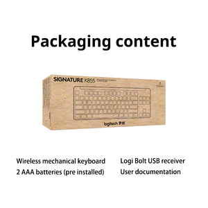 คีย์บอร์ดไร้สาย <span class=keywords><strong>Logitech</strong></span> K855 IR ของแท้ 100% คีย์บอร์ดแบบกลไก พร้อมตัวรับสัญญาณ Unifying - Product Image 6