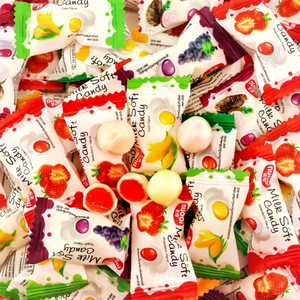 Deliciosos Dulces de Leche Suaves al Por Mayor, Golosinas para Niños con Sabor a Fruta, Rellenos de Mermelada, Bolas de Leche Masticables, Recubiertas de Goma Crujiente - Product Image 1