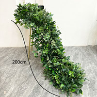 Chemin de table floral pour mariage 200cm*40cm en soie artificielle, décoration florale pour allée, arrangement de table de mariage, longueur personnalisable
