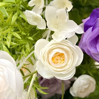 Arche de mariage en fleurs artificielles, toile de fond florale en soie, violet, rose, vert, décoration d'événements