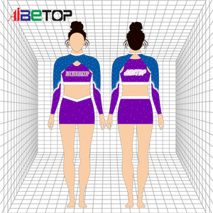 Spandex Cheerleader Uniform Sexy Cheerleader Uniform Youth Disfraz cómodo para Cheer Competition - Product Image 1
