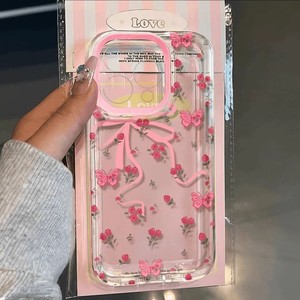 Custodia per telefono con fiore fiocco blu per <span class=keywords><strong>iPhone</strong></span> <span class=keywords><strong>11</strong></span> custodia <span class=keywords><strong>iPhone</strong></span> 13 12 14 15 Pro Max XR XS X 7 8 Plus <span class=keywords><strong>Cover</strong></span> morbida antiurto trasparente per ragazza - Product Image 3