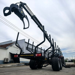 Rimorchi <span class=keywords><strong>Forestali</strong></span> Fuoristrada 4WD Fatti in Casa per Tronchi con Gru a Pinza e Caricatori a Joystick - Product Image 1