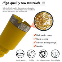 Scie cloche diamantée pour carrelage en porcelaine, granit, marbre, verre – Perçage à sec – Base filetée – Johnson Tools Pro Work