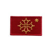Croix Occitane personnalisée Gwenn Ha Du Logo broderie drapeau France Normandie patchs brodés
