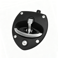 Poignée de serrure en T noire en nylon à compression pour attelage de remorque, caravane, camping-car, camion, boîte à outils
