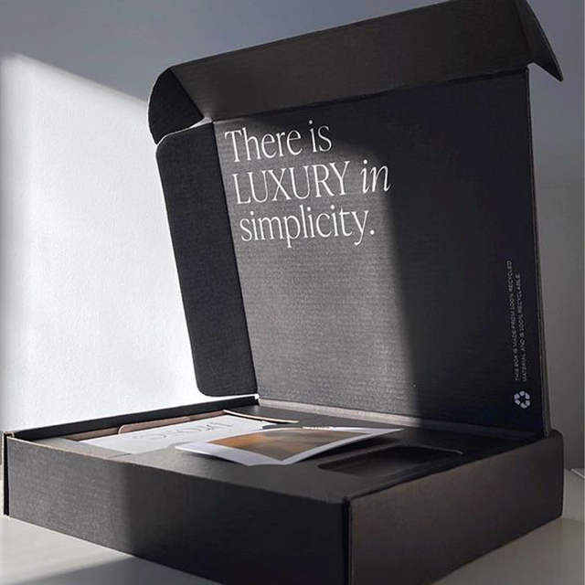 Heavy Duty Double Wall Black Corrugated Boxes With Logo Packaging