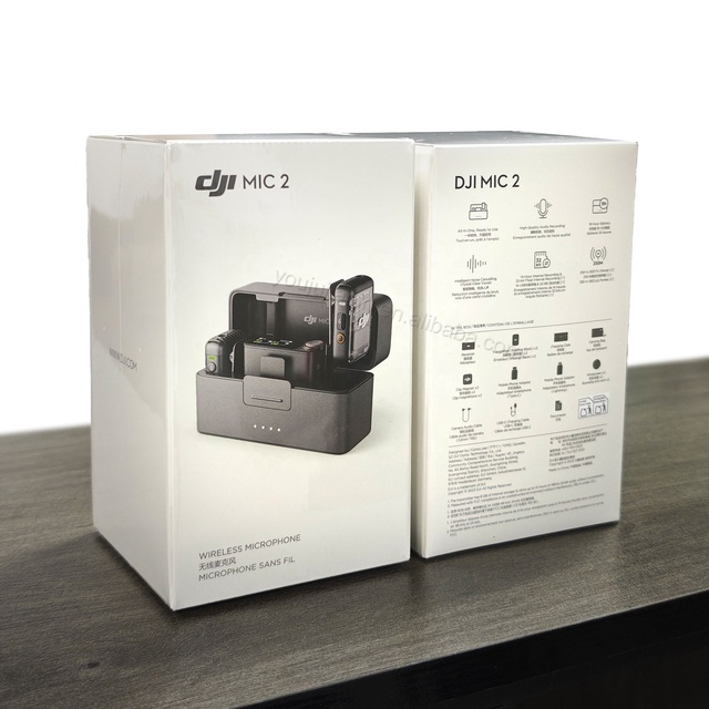 DJI MIC 2 Professional Wireless USB Condenser Lavalier Microphone Light-Weight with Noise Cancelling Function