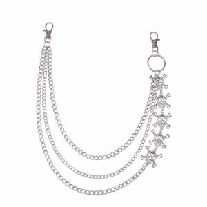 Chaîne de taille tibétaine en argent pour femme, motif crâne, multi-couches, style hip-hop, pour usage quotidien - Product Image 5