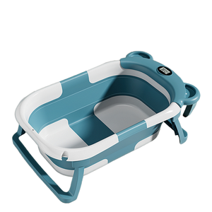 Nouvelle arrivée : <span class=keywords><strong>Baignoire</strong></span> <span class=keywords><strong>pliable</strong></span> pour bébé, écologique, en plastique, pour la maison et les voyages, <span class=keywords><strong>avec</strong></span> capteur de température et <span class=keywords><strong>coussin</strong></span> - Product Image 1