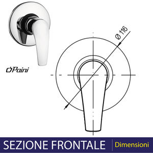 BAYA 2 MEZCLADOR DE DUCHA CROMADO DE UNA PALANCA INCORPORADO Herramienta de torneado de alta calidad - Product Image 3