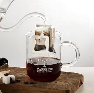 Mug à café en verre borosilicate haute résistance sans plomb, compatible avec les plaques de cuisson, 450 ml, tasse graduée résistante à la chaleur pour la maison et le bureau - Product Image 2