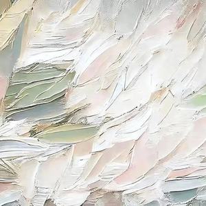 Pintura Abstracta Texturizada Rosa y Verde Pintada a Mano, Arte Original para Pared, Pintura al Óleo sobre Lienzo, Textura 3D, Arte Abstracto Minimalista - Product Image 6