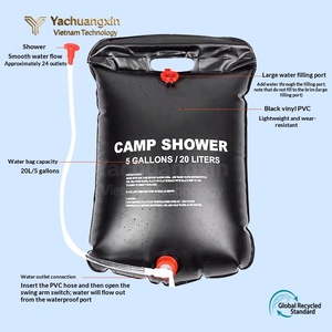 Douche de camping 5 gallons 20 litres, produit de bain portable pour l'extérieur, design rectangulaire en plastique - Product Image 6