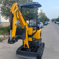 Mini-excavatrice hydraulique sur chenilles de 0,85 tonne, petite excavatrice compacte, micro-excavatrice pour le creusement