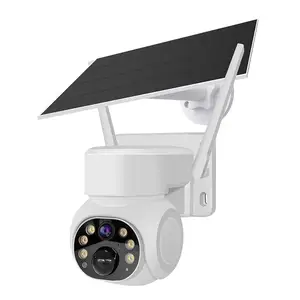 Kamera pengawas nirkabel 4g 1080P, kamera Ip pintar Ptz Jaringan Luar Ruangan, kamera keamanan tenaga surya